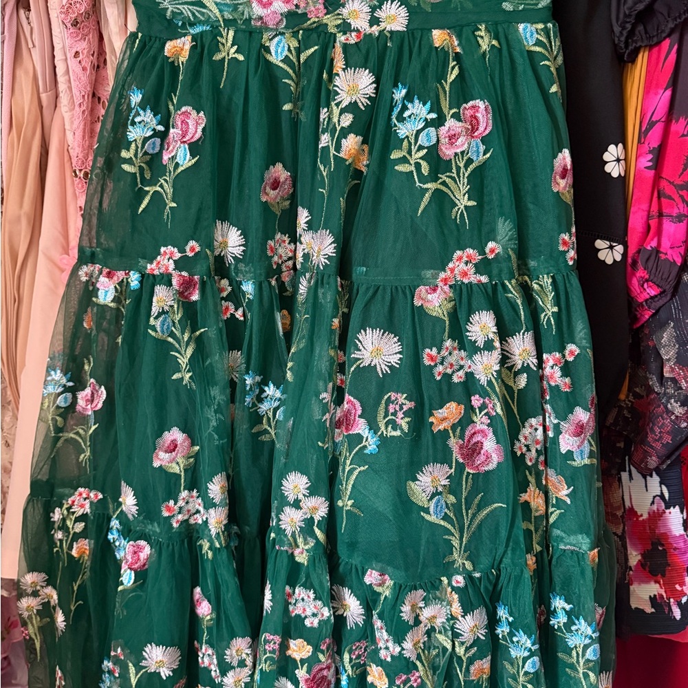 JessaKae Green Floral Maxi Dress - Picture 4 of 5